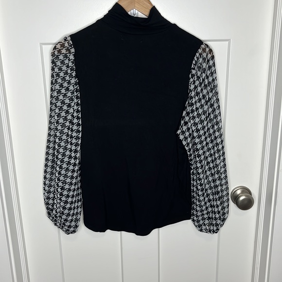 Anthropology size small mock turtleneck with shear sleeves - Picture 3 of 6